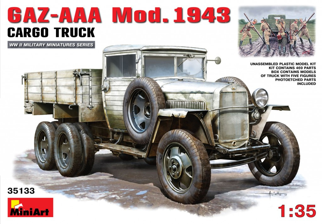 ГАЗ-AAA обр. 1943 р. Збірна модель радянського вантажного автомобіля. 1/35 MINIART 35133