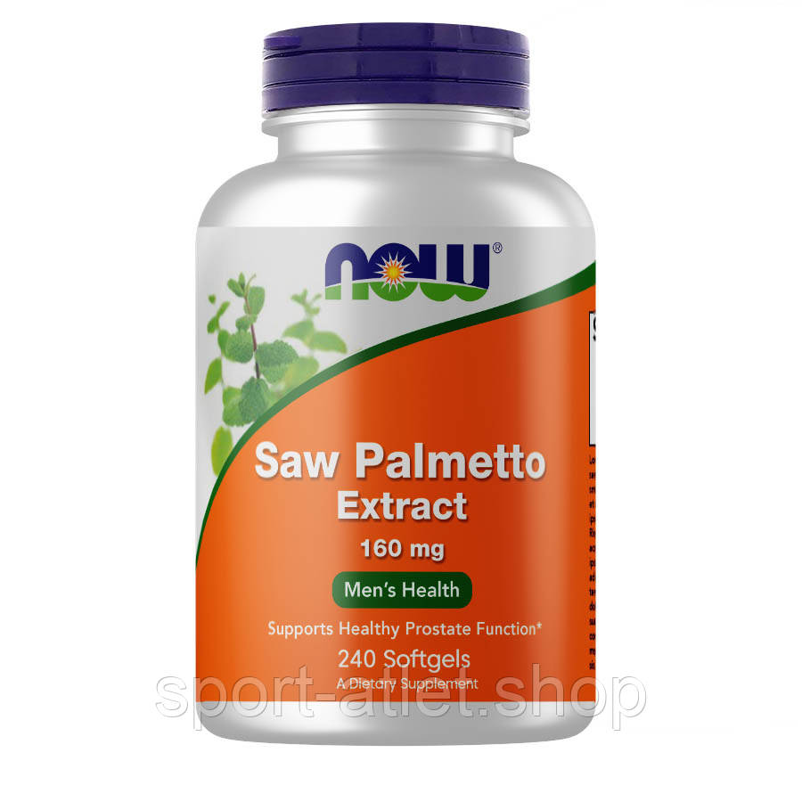 Натуральна добавка NOW Saw Palmetto Extract 160 mg, 240 капсул