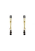 Стимулятори для сосків з підвіскою Feral Feelings Thin nipple clamps золото/чорний