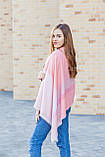 Великий персиковий бавовняний хустку-шарф жіночий в клітку красивий модний LEONORA, фото 3