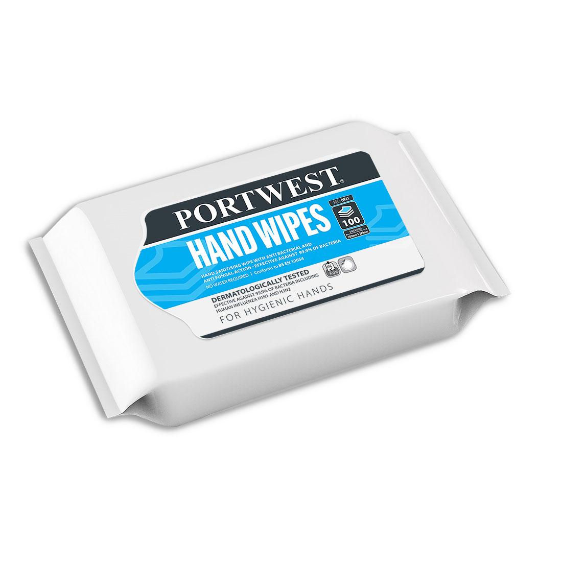 Серветки для рук дезінфікуючі Portwest IW41 100 шт Білий, фото 1