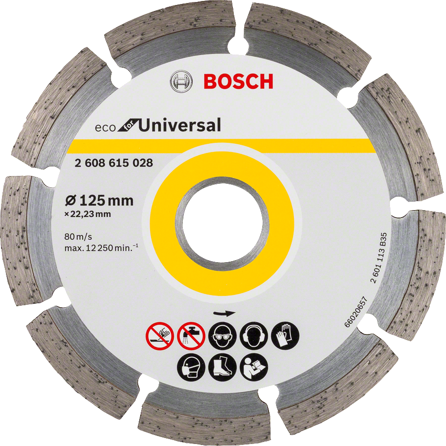 Диск алмазний відрізний Bosch ECO for Universal (125х22.23 мм, 10 шт) (2608615041)
