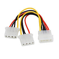 Кабель живлення внутрішній MoleX 1x2 M/F (Splitter) Lucom(62.09.8003) 0.20m 4pin Y-form