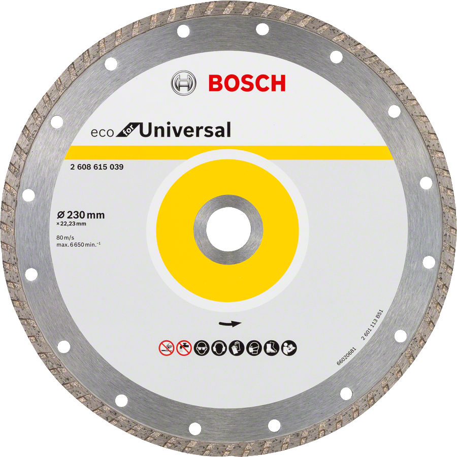 Диск алмазний відрізний Bosch ECO for Universal (230х22.23 мм, 10 шт) (2608615048)