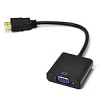 Перехідник HDMI/VGA 0.1 m (YT-C-HDMI(M)/VGA(F)-B) чорний (пакет)