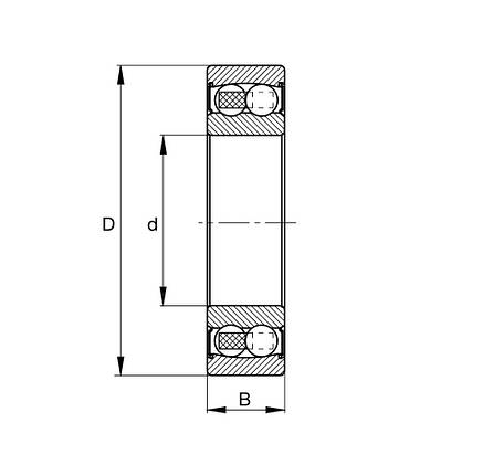 Підшипник 2210 2RS (2210 2RS) BEL розміри 50*90*23, фото 3