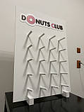 Дошка для донатисів (пончиків) Donuts Club Manific Decor з вашим логотипом біла з дерева Біла 50*70 см, фото 5