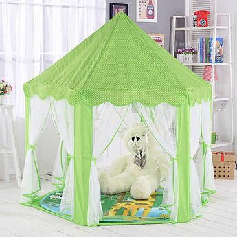 Дитячий ігровий намет - шатер М3759 зеленого кольору мрія будь-якої дитини