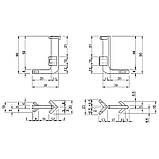 Комплект кутів 90" зовнішній/внутрішній для профілів GOLA, type L, пластик чорний, Scilm, фото 2