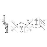 Комплект кутів 90" зовнішній/внутрішній для профілів GOLA, type L, пластик чорний, Scilm, фото 3