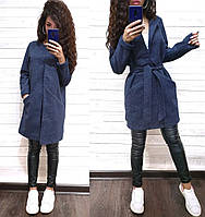 Кардиган із поясом кашемір із вовною та люрексом