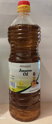 Кунжутна олія/Sesame Oil Patanjali, 06/25 для масажу та для вживання в їжу. 1л (09/25), фото 1