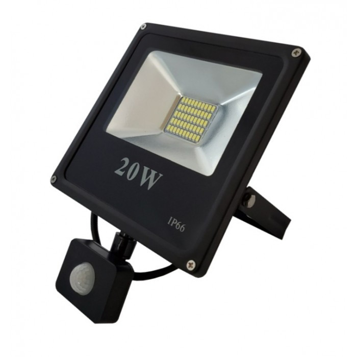 Светодиодный прожектор с датчиком движения 20W 1800m 5000К Premium - фото 1 - id-p1285023257