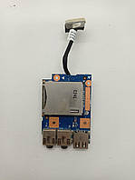 Плата USB кардридер аудіо (2 роз'єми) Lenovo B570e 55.4IH02.011