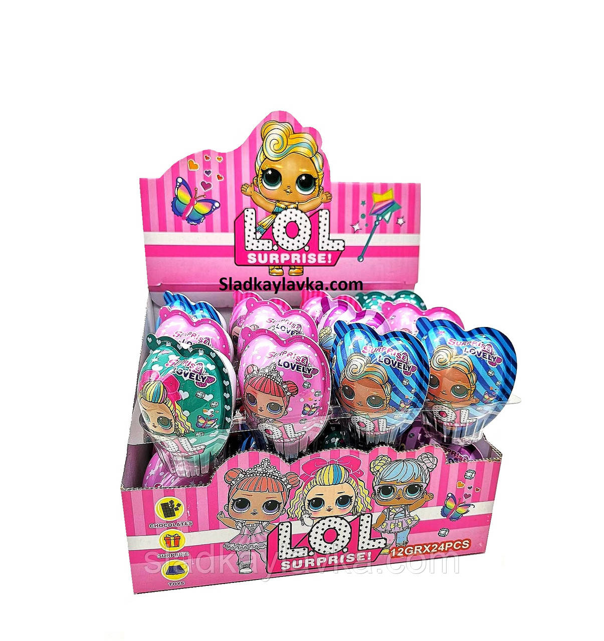 Яйце шоколадне пластикове Toy LoL 24 шт (Prestige)