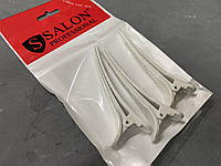 Зажим для волос Salon Professional, белый, в наборе 3 шт.