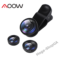 Об'єктив лінза для телефону 3в1 - Macro, Fisheye lens, Wide-angle X4U