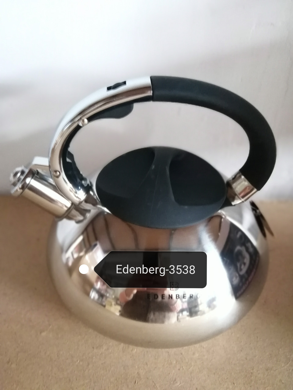 Чайник зі свистком із неіржавкої сталі Edenberg EB-3538 3 л, фото 1