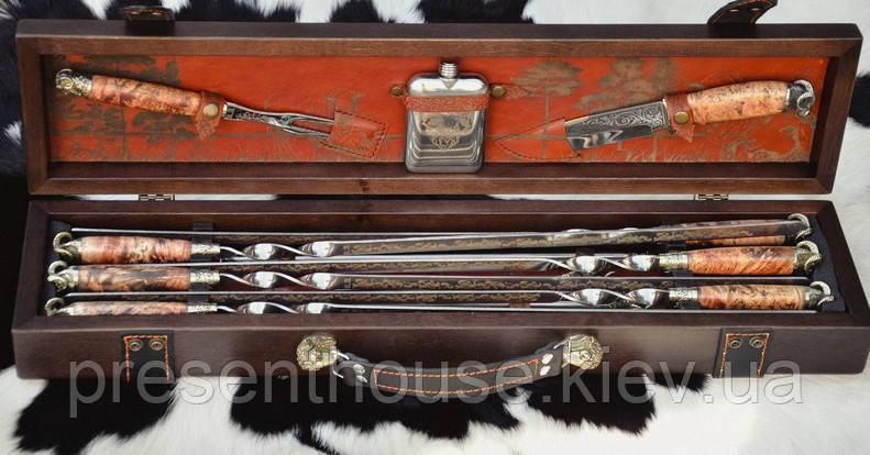 Набір шампурів ручної роботи "Архар", фото 1