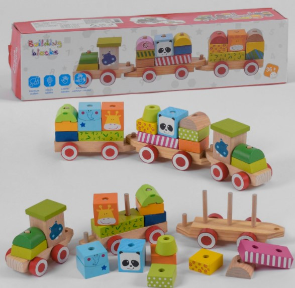 Дерев'яна каталка Поїзд, фото 1