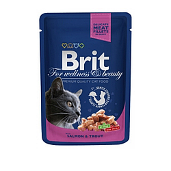 Пауч Brit Premium Cat pouch Брит Преміум з куркою та індичкою 100 г