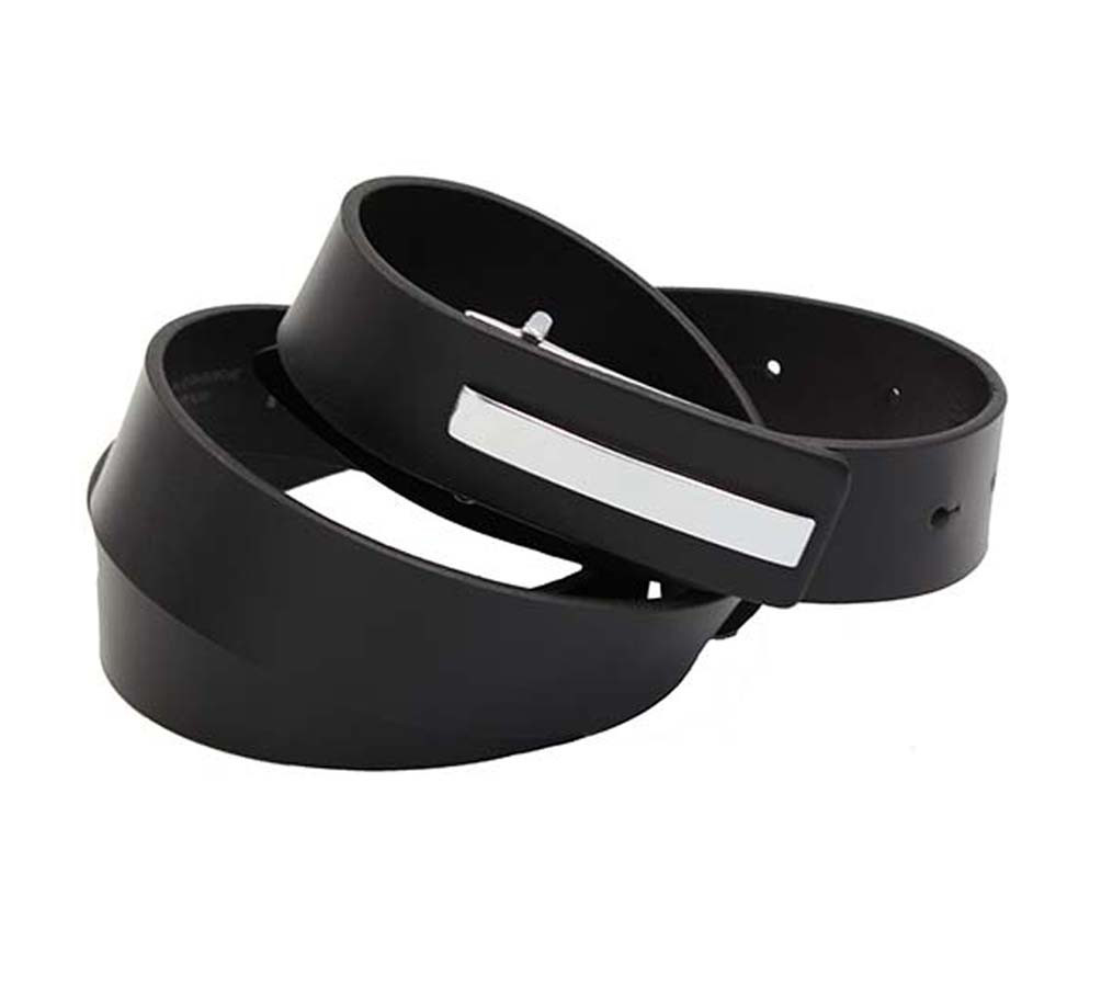 Чоловічий ремінь з натуральної шкіри під штани 301135 чорний, фото 1