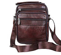Мужская кожаная сумка 2-5010COFFEE коричневая