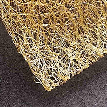 Декоративна сітка-павутинка в блискітках 100 х 150 см Колір золотисто-пісочний
