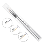 Набір пензлів - лайнерів для розпису нігтів 3шт, фото 3