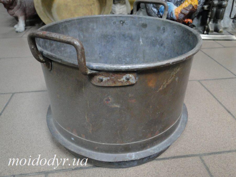 Мідна каструля з ручками, казан антикварні 300мм х 220мм(h)