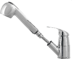 Кухонний змішувач Kernau KWT 02A PO CHROME з висувною лійкою