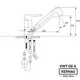 Кухонний змішувач Kernau KWT 02A PO CHROME з висувною лійкою, фото 4