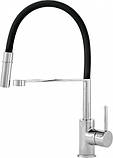 Кухонний змішувач Kernau KWT 20 PO CHROME/BLACK гнучкий чорний, фото 6