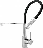 Кухонний змішувач Kernau KWT 20 PO CHROME/BLACK гнучкий чорний, фото 4