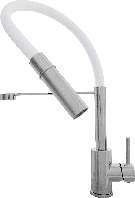 Кухонний змішувач Kernau KWT 20 PO CHROME/WHITE гнучкий білий
