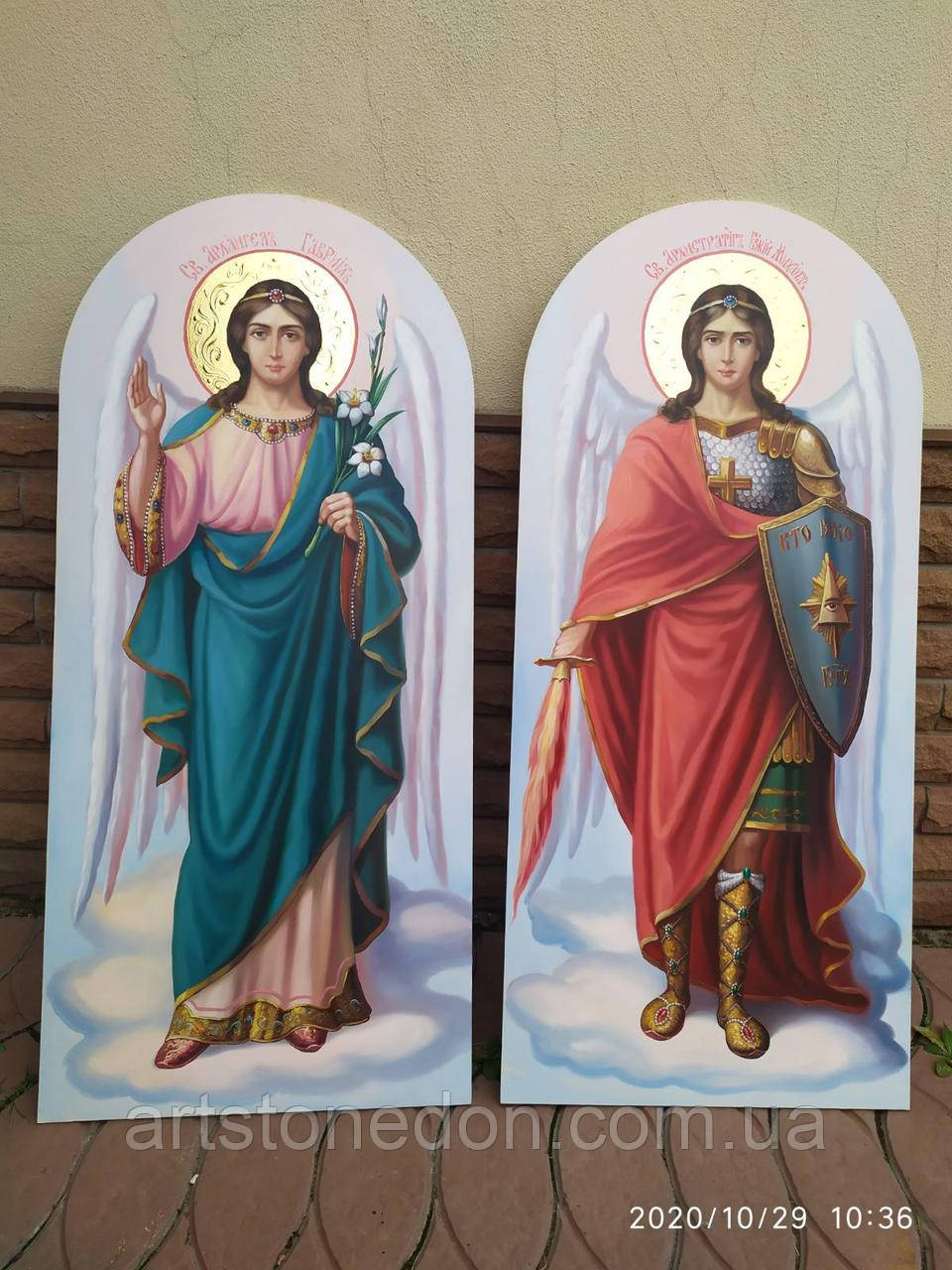 Ікона ростова храмова Архангели Гавриїл та Михаїл писана