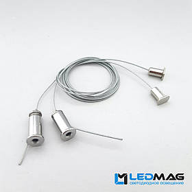 Підвісне кріплення для світильників на тросах 1 метр (2 троса в комплекті). Трос для підвісу світильників