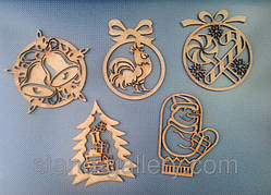 Новорічні прикраси з дерева 🎄 креативні новорічні іграшки