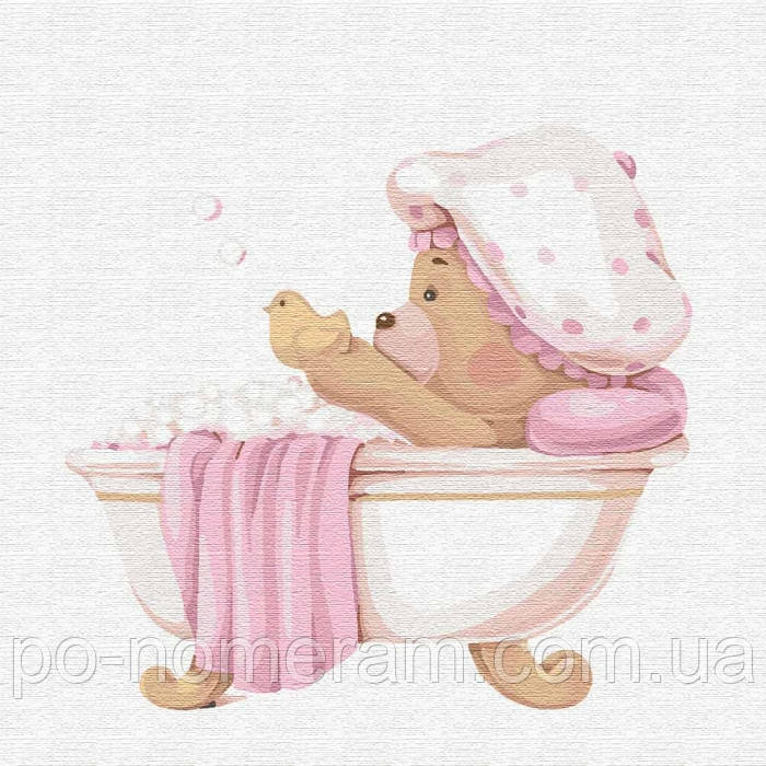 Акційна Картина за номерами Ідейка Веселе купання (KHO2352) 30 х 30 см, фото 1