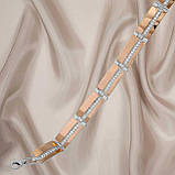 Браслет срібний із золотими пластинами Беатріс, фото 2