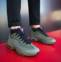 Мужские кроссовки Макс 95 высокие Pobedov (хаки)