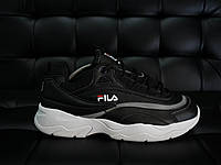 Чоловічі кросівки Рей Pobedov (чорні з білою підошвою)