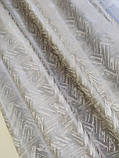 Готовые шторы с подхватами из ткани лён блекаут з рисунком Высота 2.7 м. Разные цвета, фото 3
