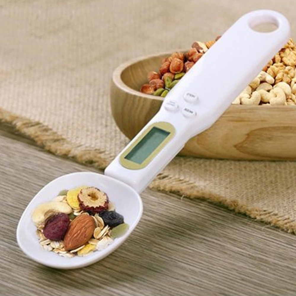 Електронна мірна ложка ваги з LCD екраном Digital Spoon Scale цифрова до 300 р висока точність Біла