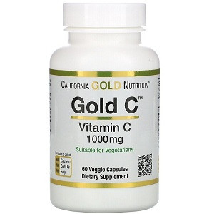 Вітаміни і мінерали California Gold Nutrition Vitamin C 1000 (60 капсул.), фото 1