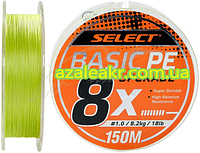 Шнур Select Basic PE 8х150m (салатовый) #0.6/0.10 mm 12LB/5.5 кг