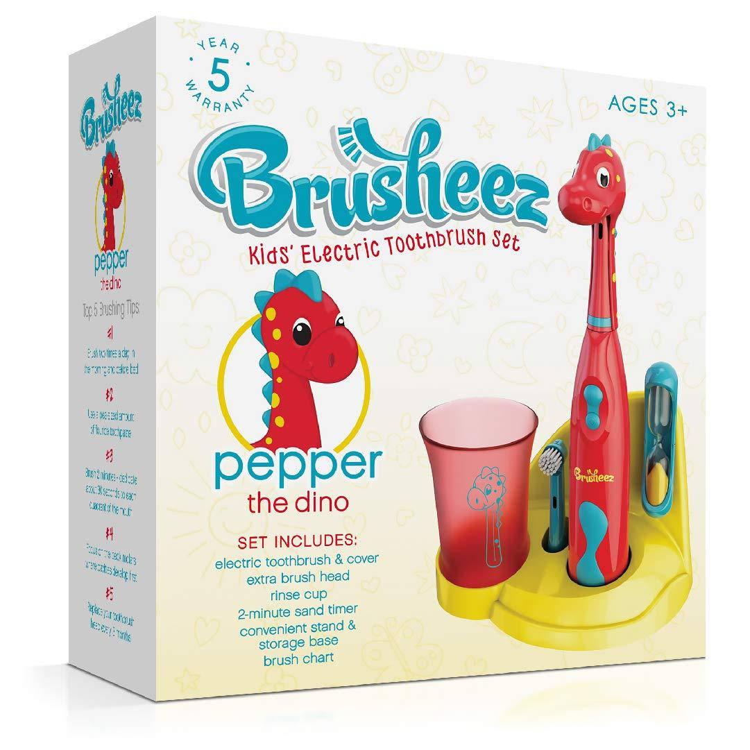 

Детская зубная электрическая щетка со сменной насадкой Динозавр Brusheez Kid's Electric Toothbrush