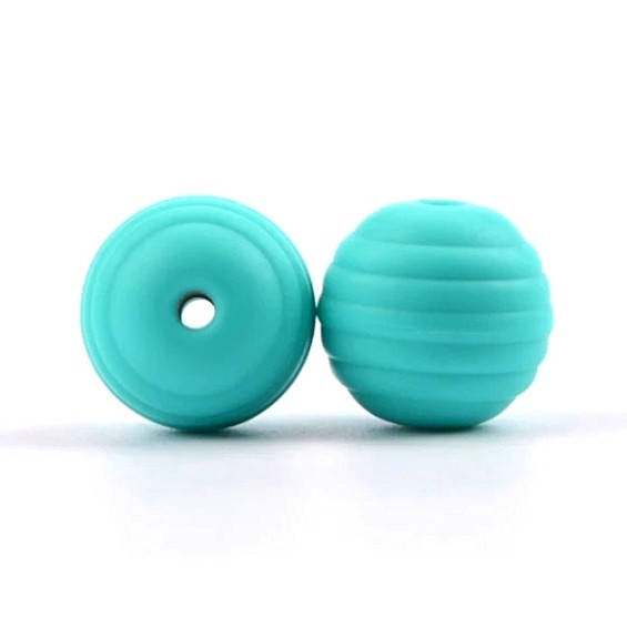 

15 мм спиральная бусина силиконовая Бирюзовый