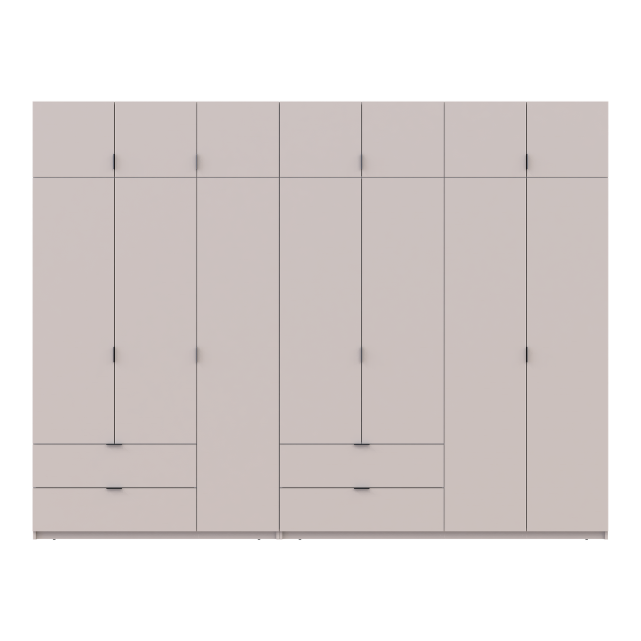 Розпашна Шафа для одягу Doros Лукас Кашемір 3+4 ДСП 315х50х240 (42005136) 4