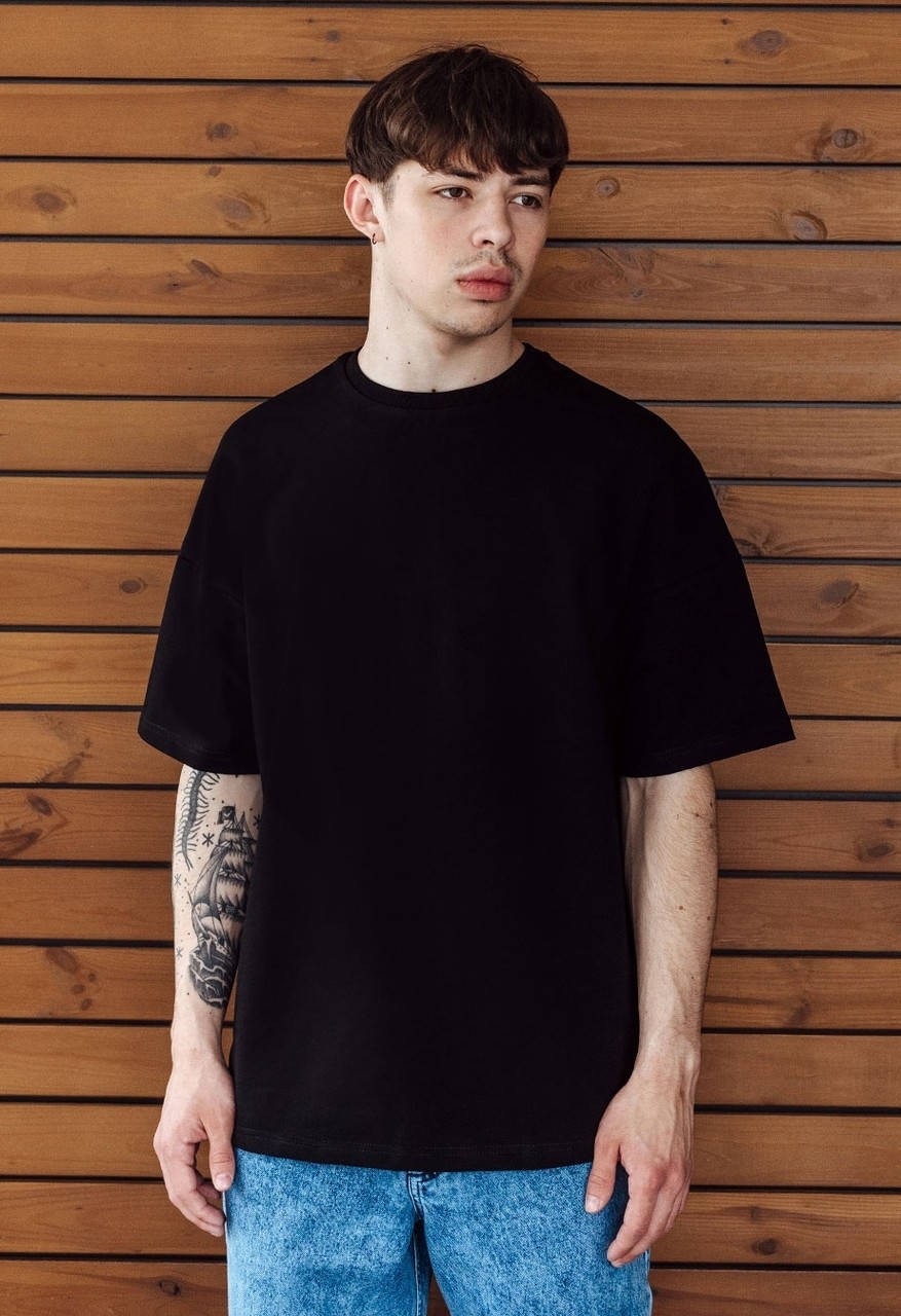 

Футболка Staff basic premium black oversize